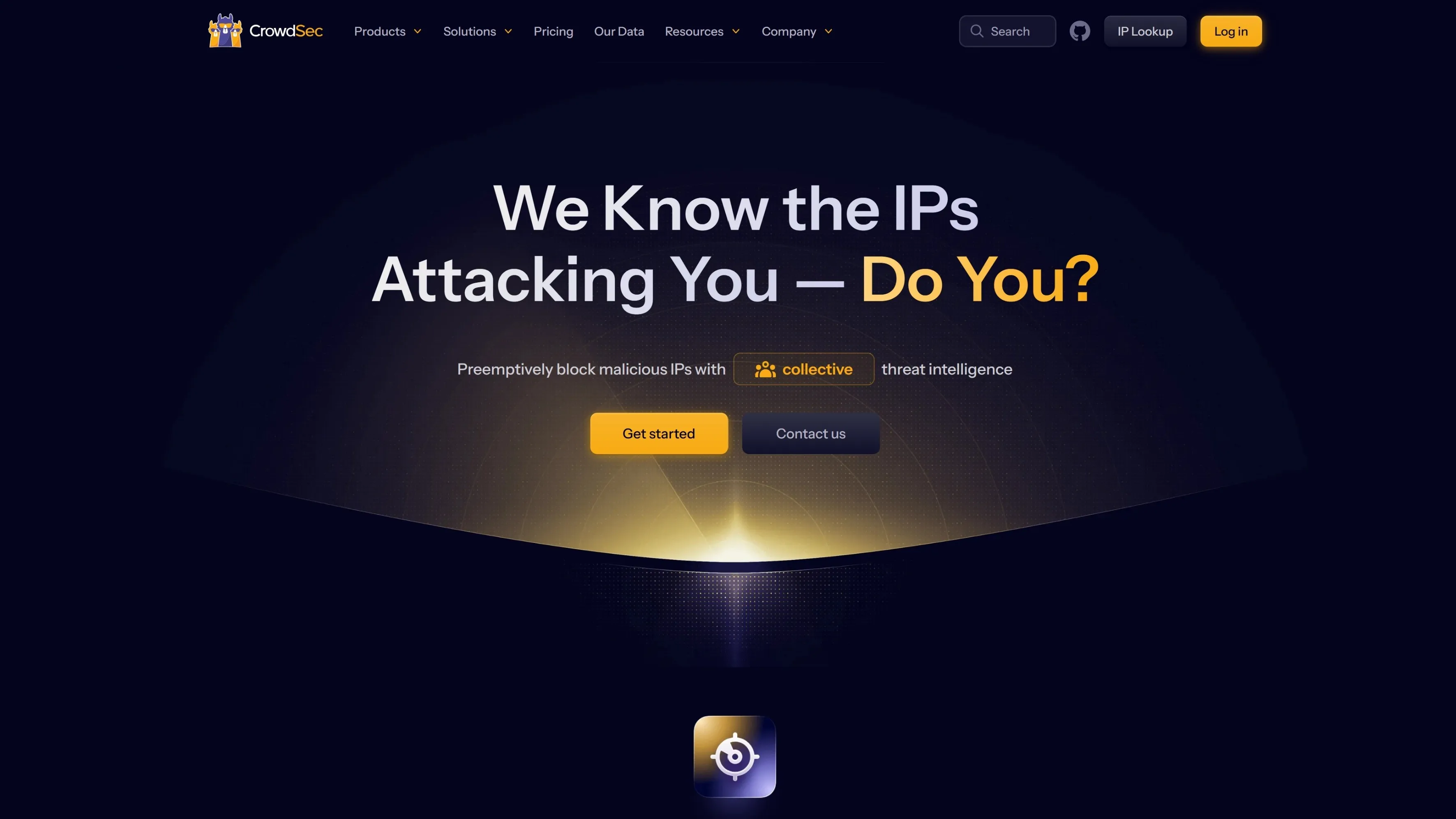 CrowdSec logo and interface